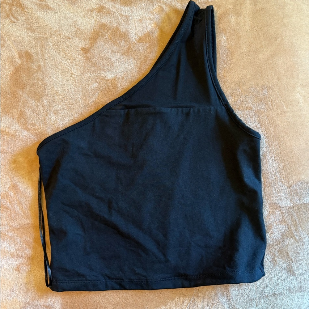 Express Black One-Shoulder Tank Top
